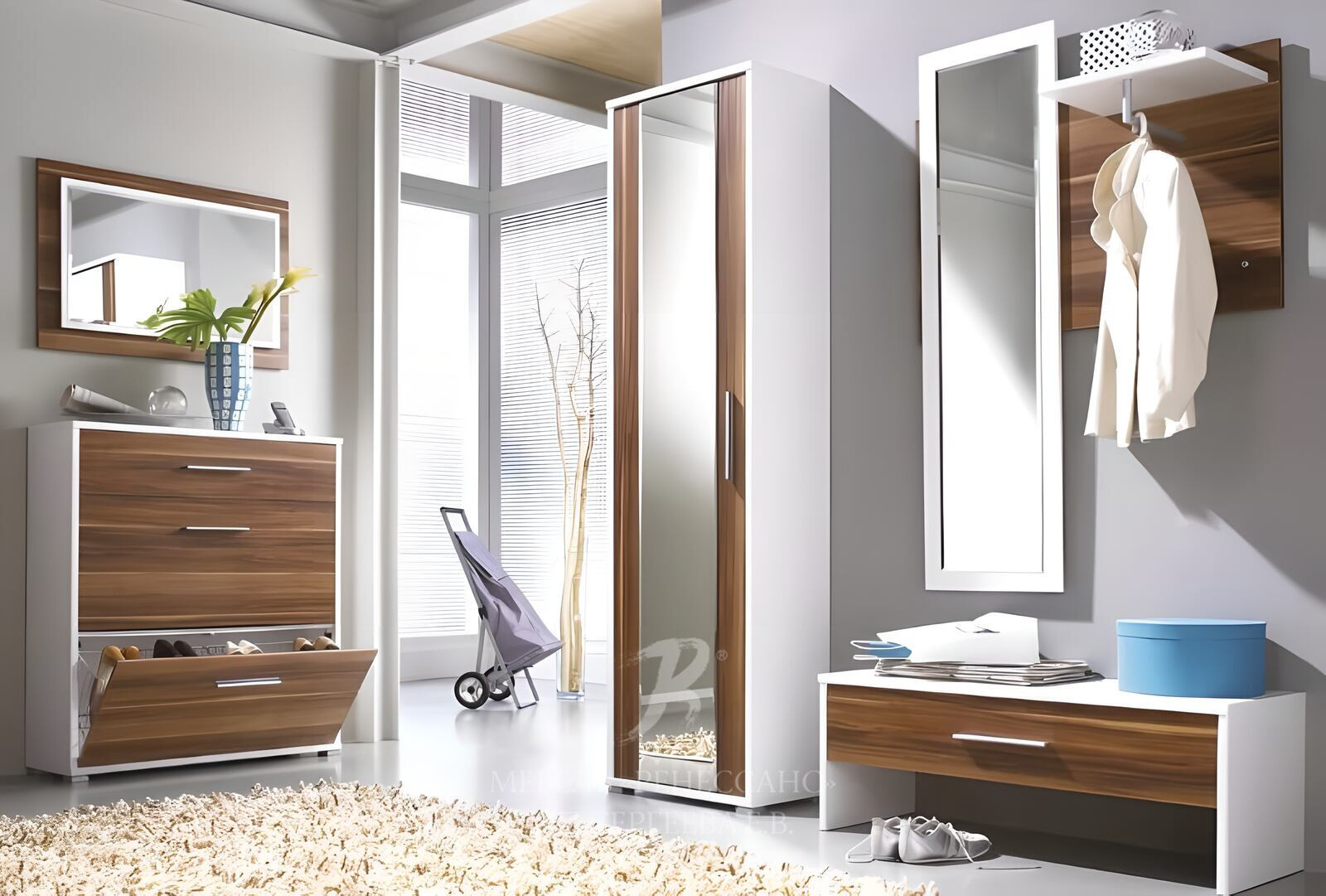 Прихожая \"Гвадаир\", купить прихожую для узкого коридора на заказ в г ...